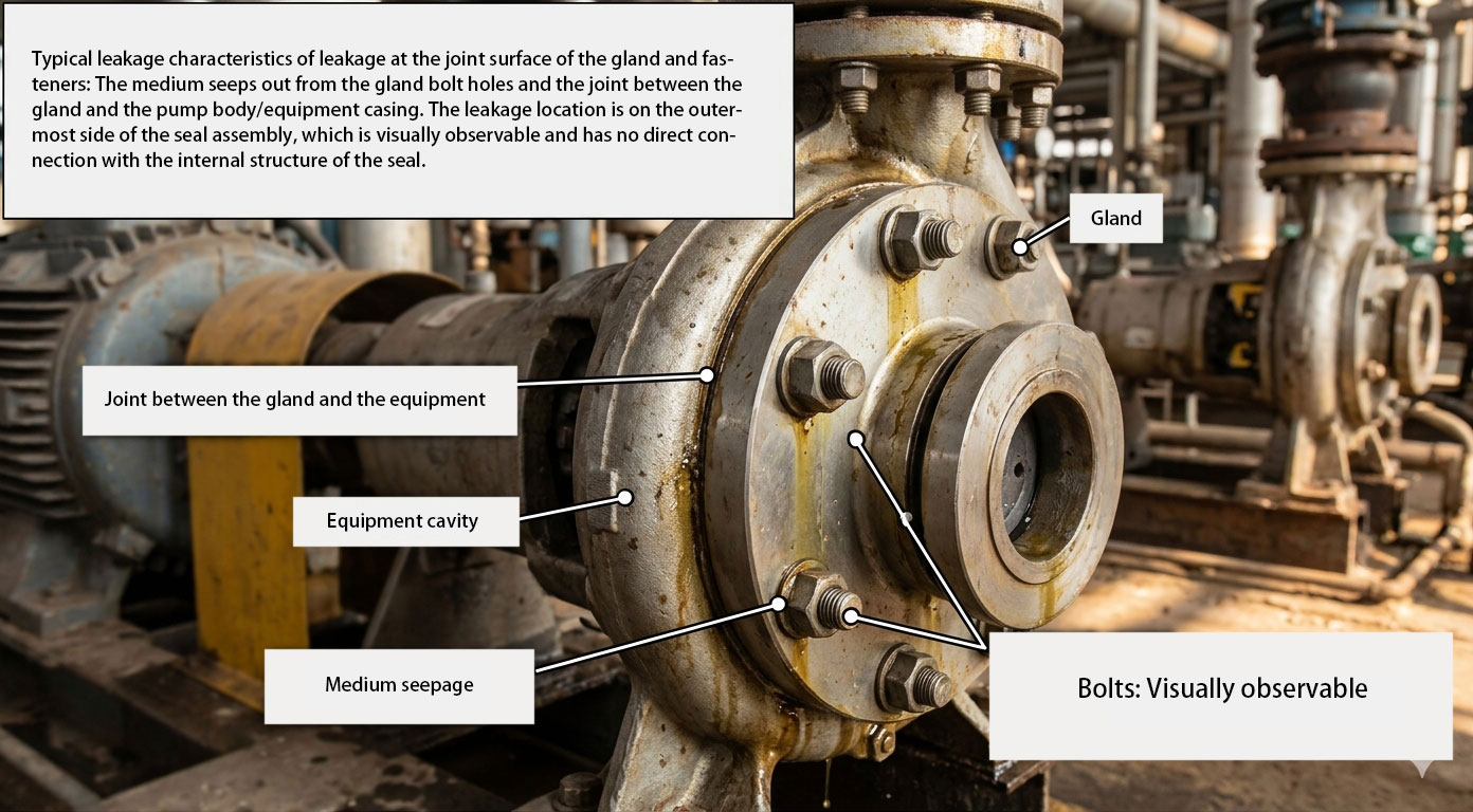 压盖及紧固件接合面泄漏英